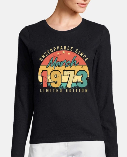 T-shirt marzo 1973 retrò inarrestabile