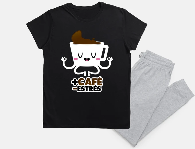 Pijama Mas café menos estres