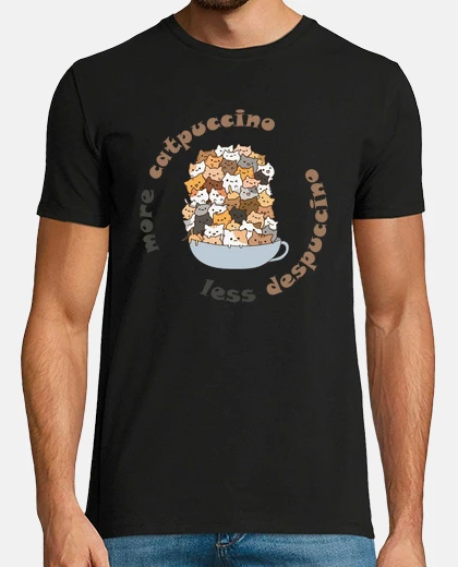 Camiseta más catpuccino menos despuccino - para 