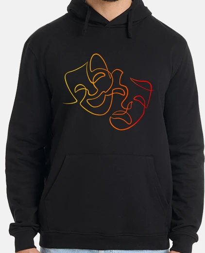 Sudadera máscaras de teatro de línea