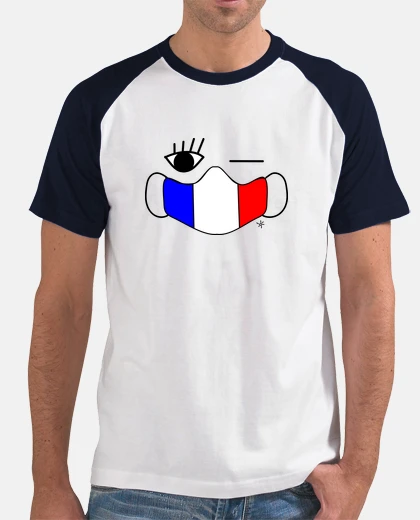 Camiseta MASCARILLA BANDERA FRANCESA