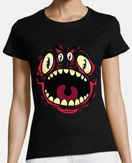 T-shirt maschera di carnevale orribile e divertente del mostro