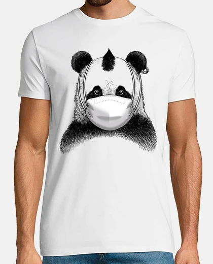 T-shirt maschera di panda