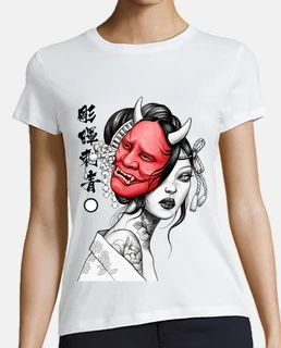 maschera da geisha giapponese oni