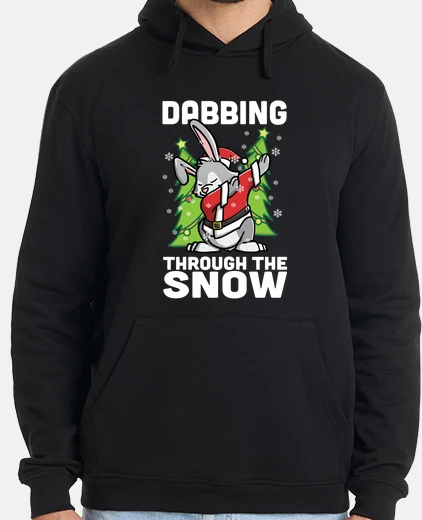 Hoodie mascot rabbit dab christmas