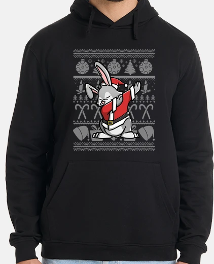 Hoodie mascot rabbit dab disguise christmas