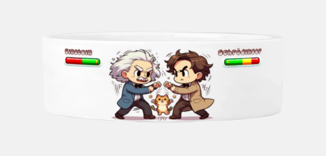 Mascotas mascot schodinger einstein science humor