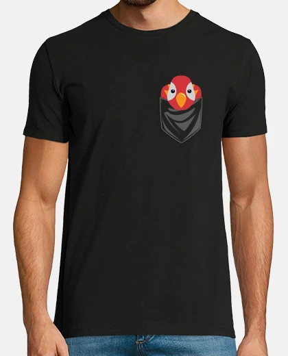Camiseta Mascota Loro Bolsillo