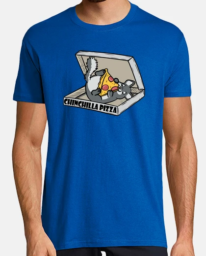 Tee-shirt mascotte pizza chinchilla