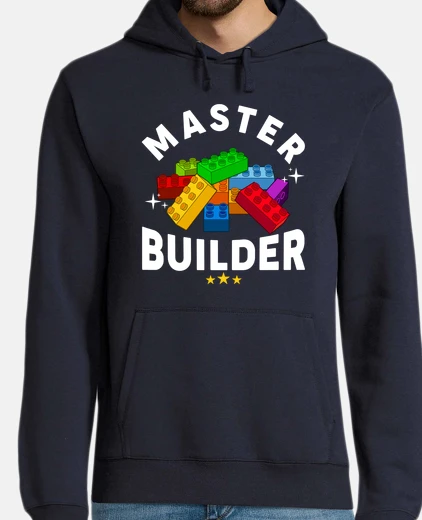 Hoodie master builder creative bricks blocks toy in english