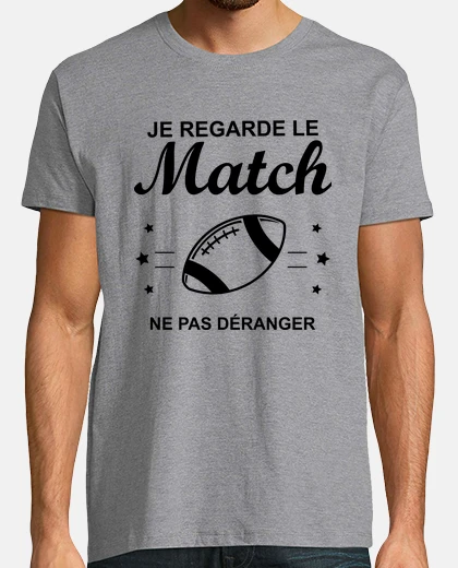 Tee-shirt Match de rugby. Humour.