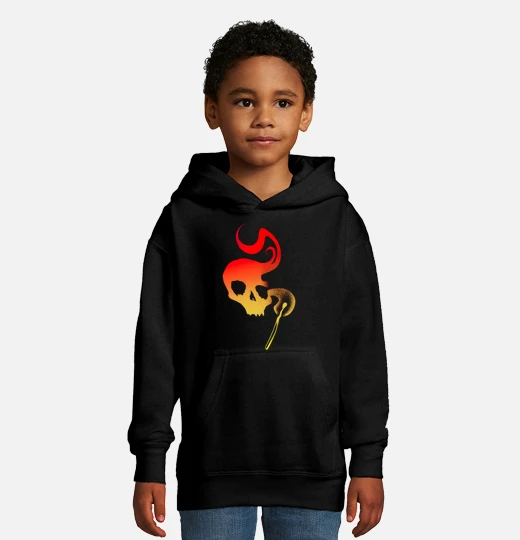 matchstick silhouette skull