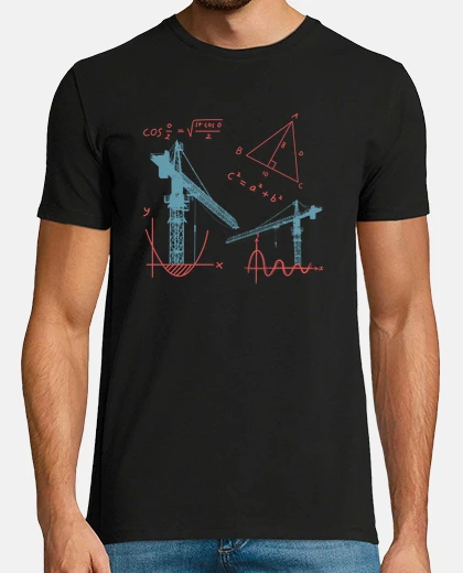 T-shirt matematica delle gru edili