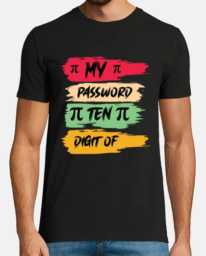 T-shirt matematica, pi greco, costante, umorismo, la mia password è 10 elevato al pi greco,