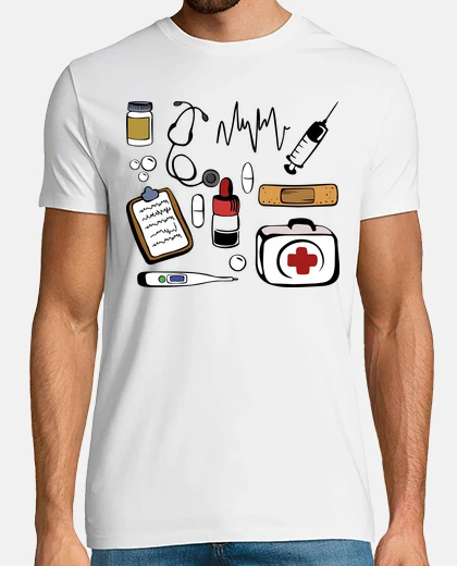 Camiseta Material Sanitario Objetos Medicinas