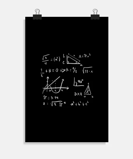 Poster math teacher formulas