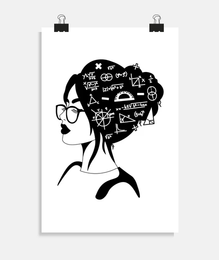 Poster math teacher, very trendy, decoration, fashion.