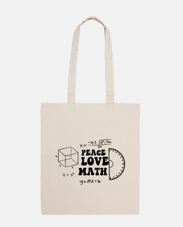 mathematics matheux maths love peace school bag