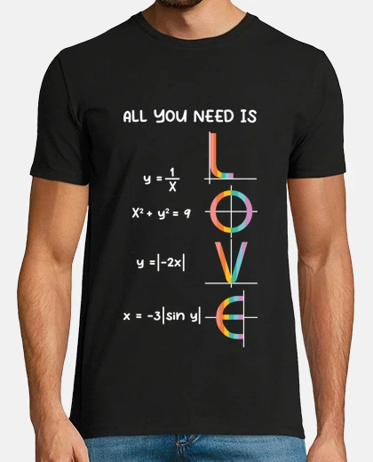 Tee-shirt mathematiques etudiant etudiante prof cadeau saint valentin homme original
