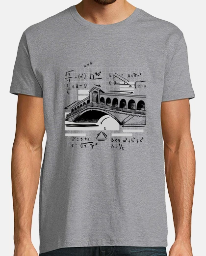 Tee-shirt mathématiques, pont du Rialto , Venise,Italie,