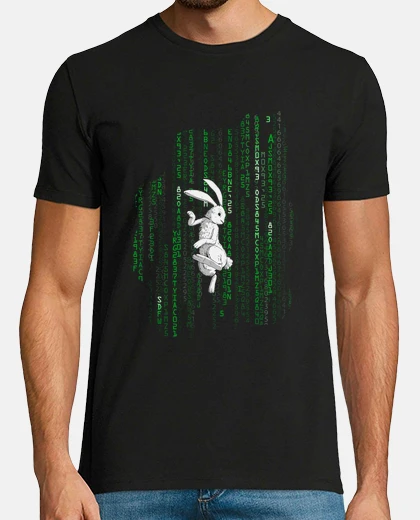 Tee-shirt matrice néo vie trinité morpheus lapin blanc