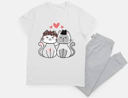 matrimonio entre un gato y un gato, babydoll