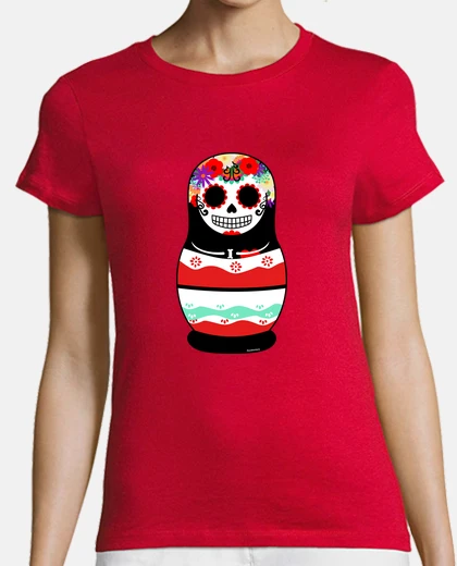 Playera Matrioska mujer Día de los muertos