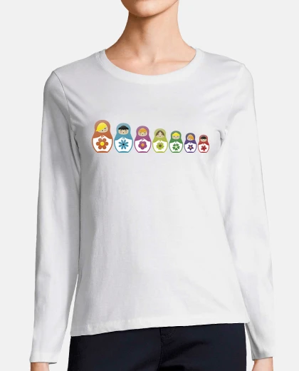 T-shirt Matryoshkas - Maniche Lunga Donna