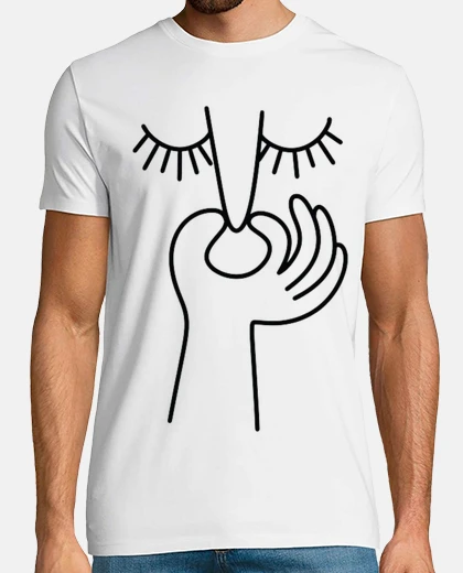 Tee-shirt mauvaises odeurs pincer le nez daube