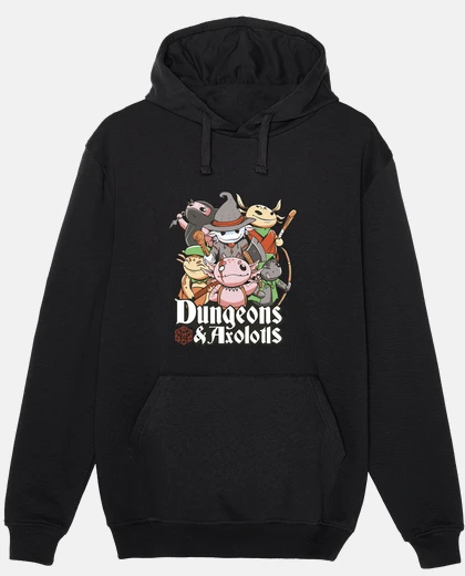 Sudadera mazmorras y ajolotes gracioso fantasía 