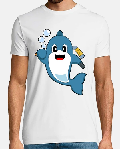 T-shirt mazza da hockey su ghiaccio delfino