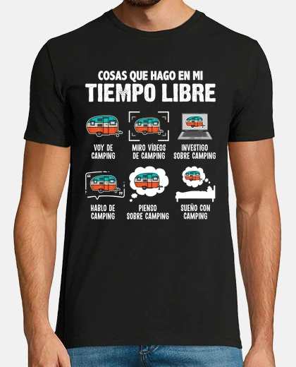 Camiseta Me Encanta el Camping Caravana Camper Van