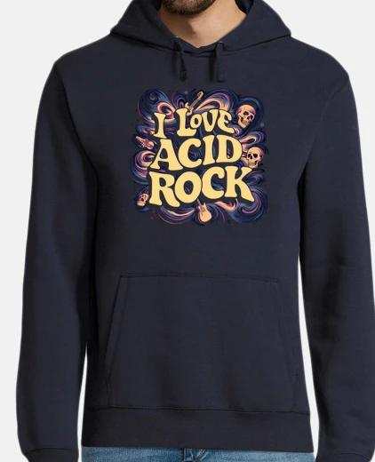 Sudadera me encanta el diseño de música psicodélica genial del rock ácido.