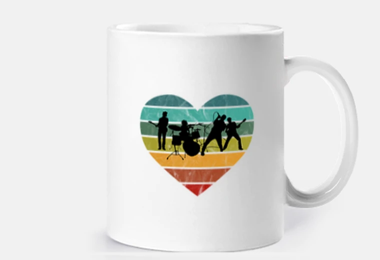 Taza me encanta la música de los setenta ban