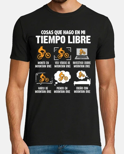 Camiseta Me Encantan Las Bicicletas Mountain Bike MTB Ciclista Deporte Ciclismo
