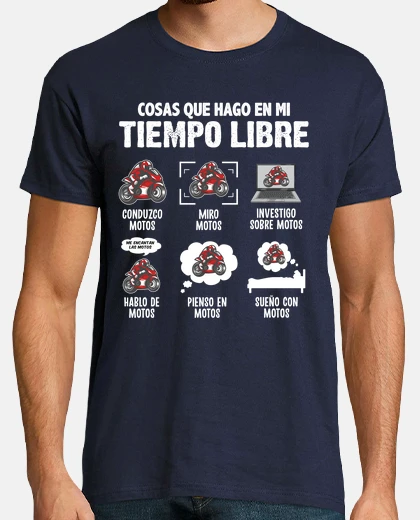 Camiseta Me Encantan Las Motos Regalo Motero Biker Motociclismo