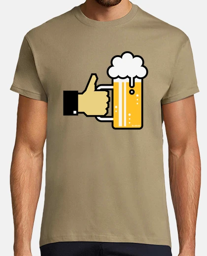 Camiseta me gusta la cerveza - pulgar arriba - e