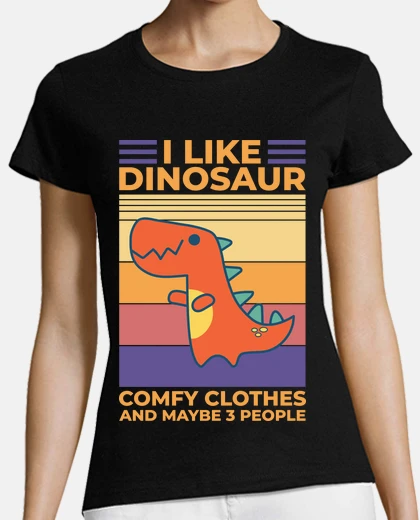 Playera me gusta la ropa cómoda de los dinosaurios y tal vez 3 personas.
