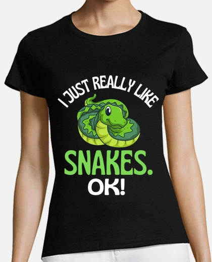Camiseta Me gustan mucho las serpientes ok humor