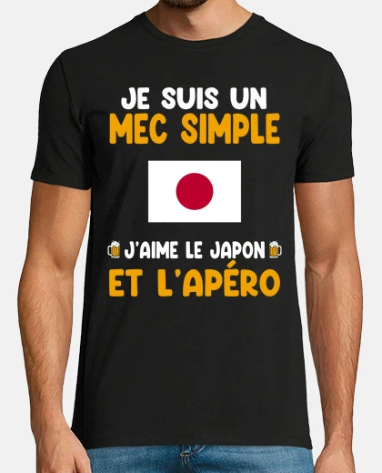 Tee-shirt Mec simple Japon apero Japonais