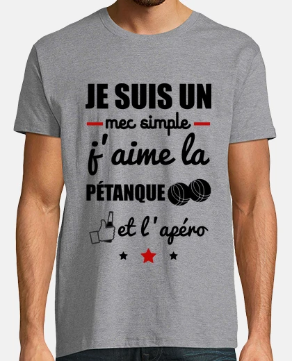 Tee-shirt Mec simple,pétanque,apéro