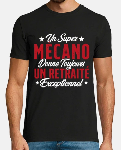 Tee-shirt Mécanicien retraité cadeau de départ