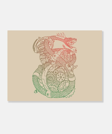 Lienzo mech-snake canvas