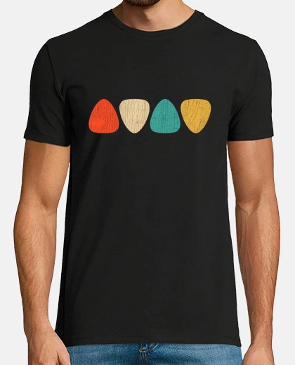 Tee-shirt médiators guitare ancien groupe musique rock pop heavy metal