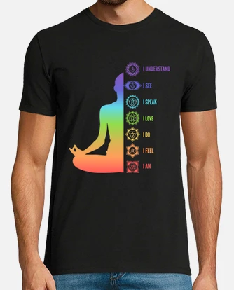 Camiseta meditacion siete chakras yoga es. laTostadora