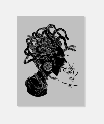 Stampa medusa nera