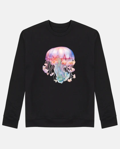 Sweat meduse coloree pop art