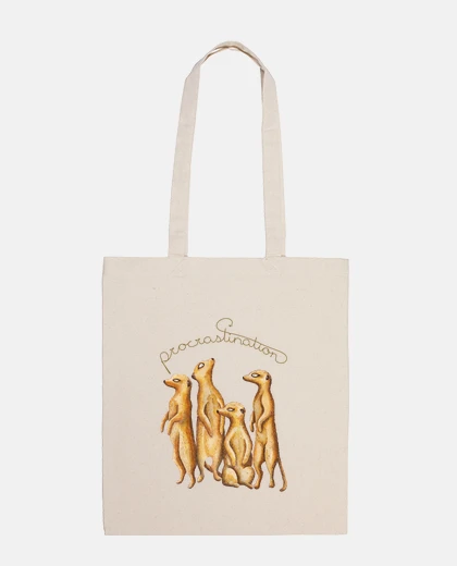 Bag meerkat procrastinating