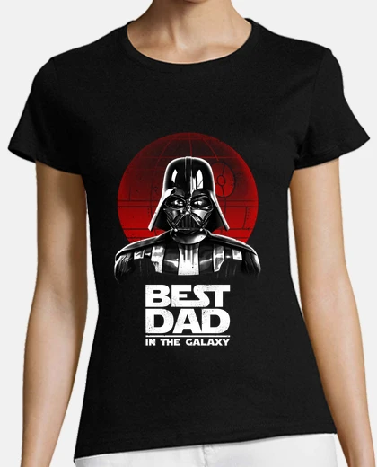 Tee-shirt meilleur papa dans les femmes galaxie de chemise