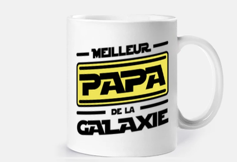 Mug Meilleur Papa de la galaxie - Humour fete des peres cadeau original